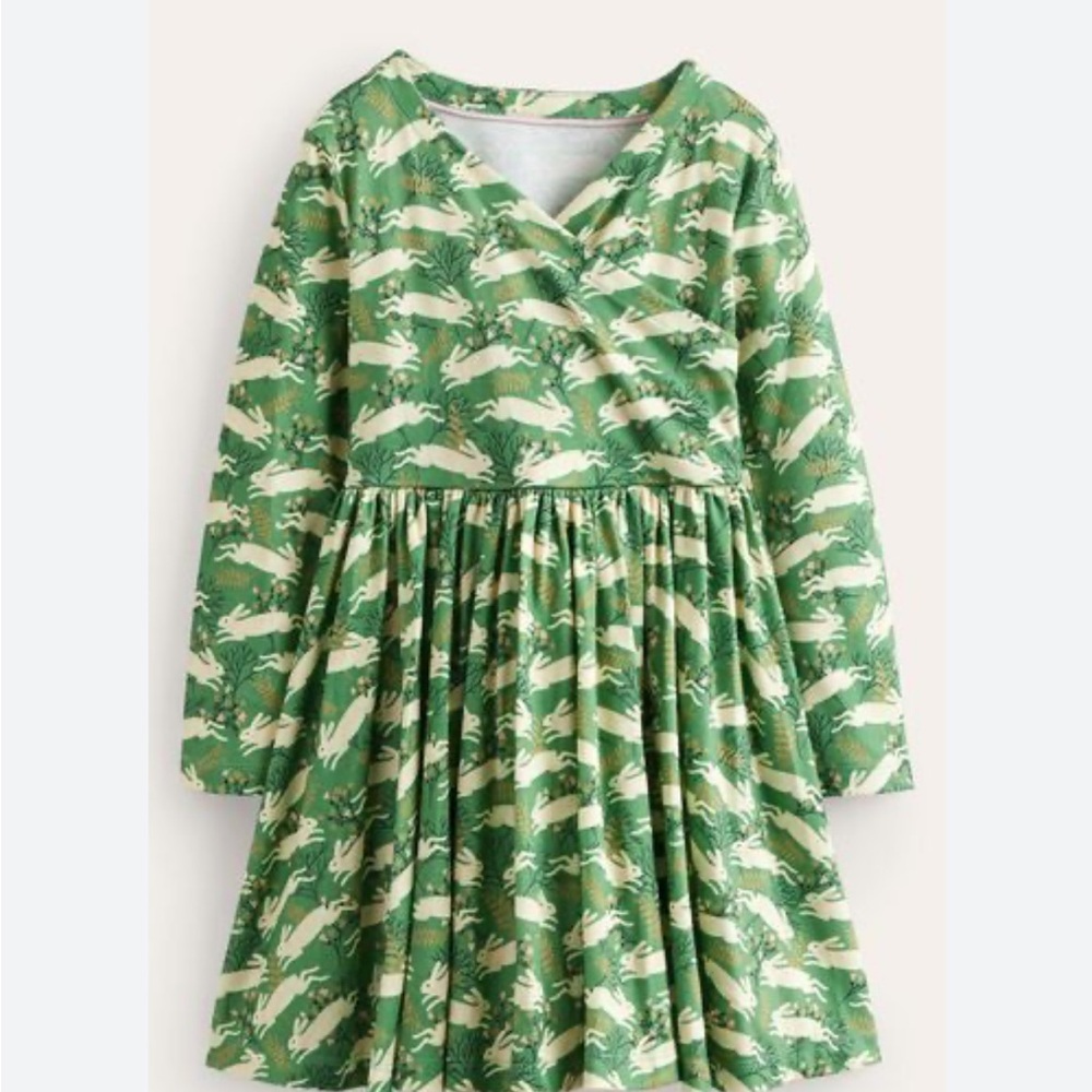 Boden Green Twirly Ballerina Dress